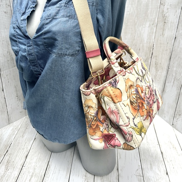 PRADA CANAPA FAIRY JAMES JEAN 2 Way Convertible Tote Art: 1BG439 #100 - Picture 2 of 14